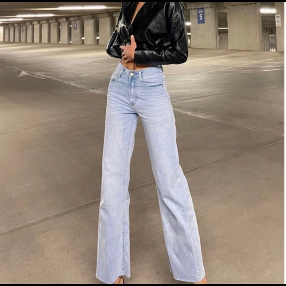 Princess Polly Cece Hammer Wide Leg Jeans